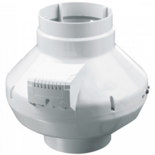 Канальный центробежный вентилятор в пластиковом корпусе Вентс ВК 125 (кольоровий короб) (Fans Direct)