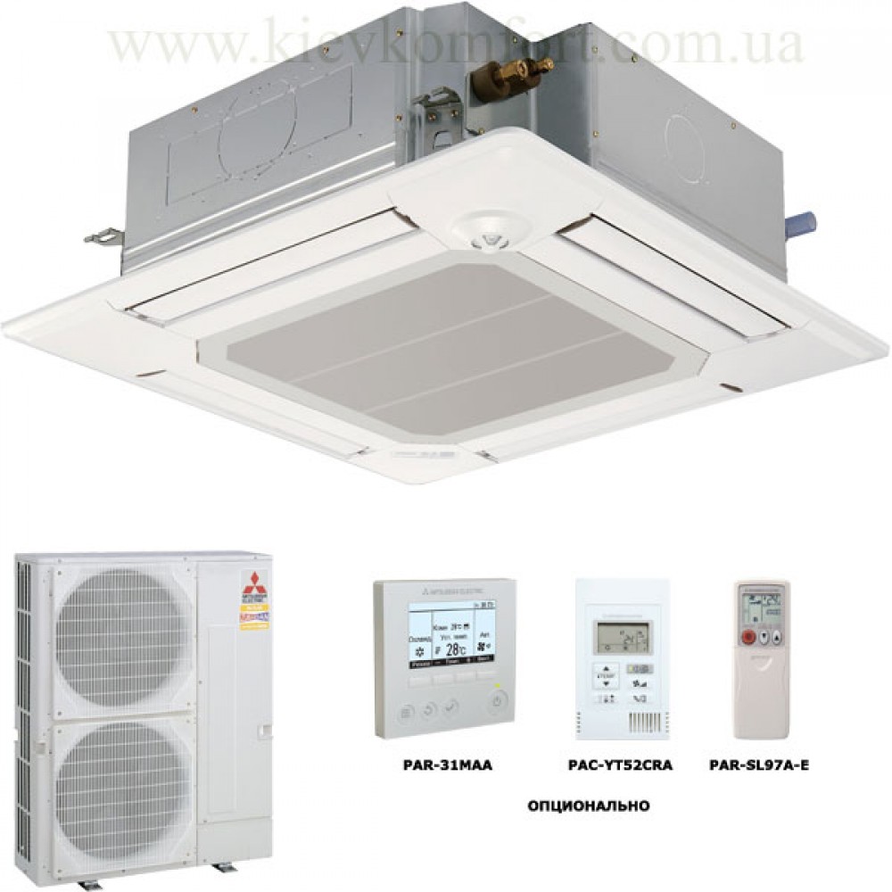 Кассетный кондиционер Mitsubishi Electric PLA - ZRP100BA / PUHZ-SHW112YHA  Кассетный кондиционер Mitsubishi Electric PLA - ZRP100BA / PUHZ-SHW112YHA
