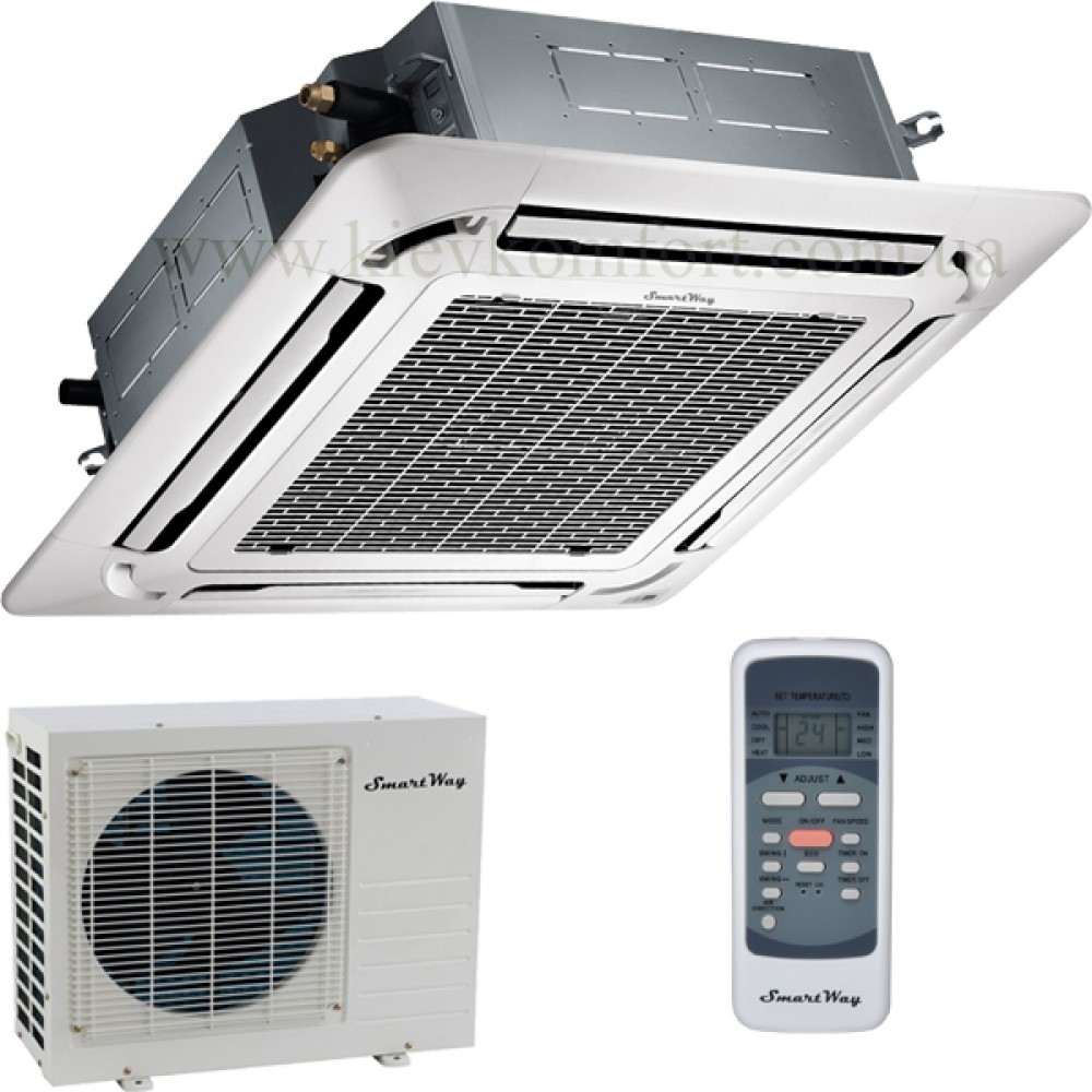 Кассетный кондиционер SmartWay SMCF-12HR/SMN-12HR Кассетный кондиционер SmartWay SMCF-12HR/SMN-12HR