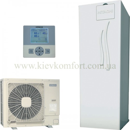 Тепловой насос Hitachi Воздух-Вода Yutaki S Combi RWD-3.0HFSNWE-260S / RAS-3HVRNME-AF