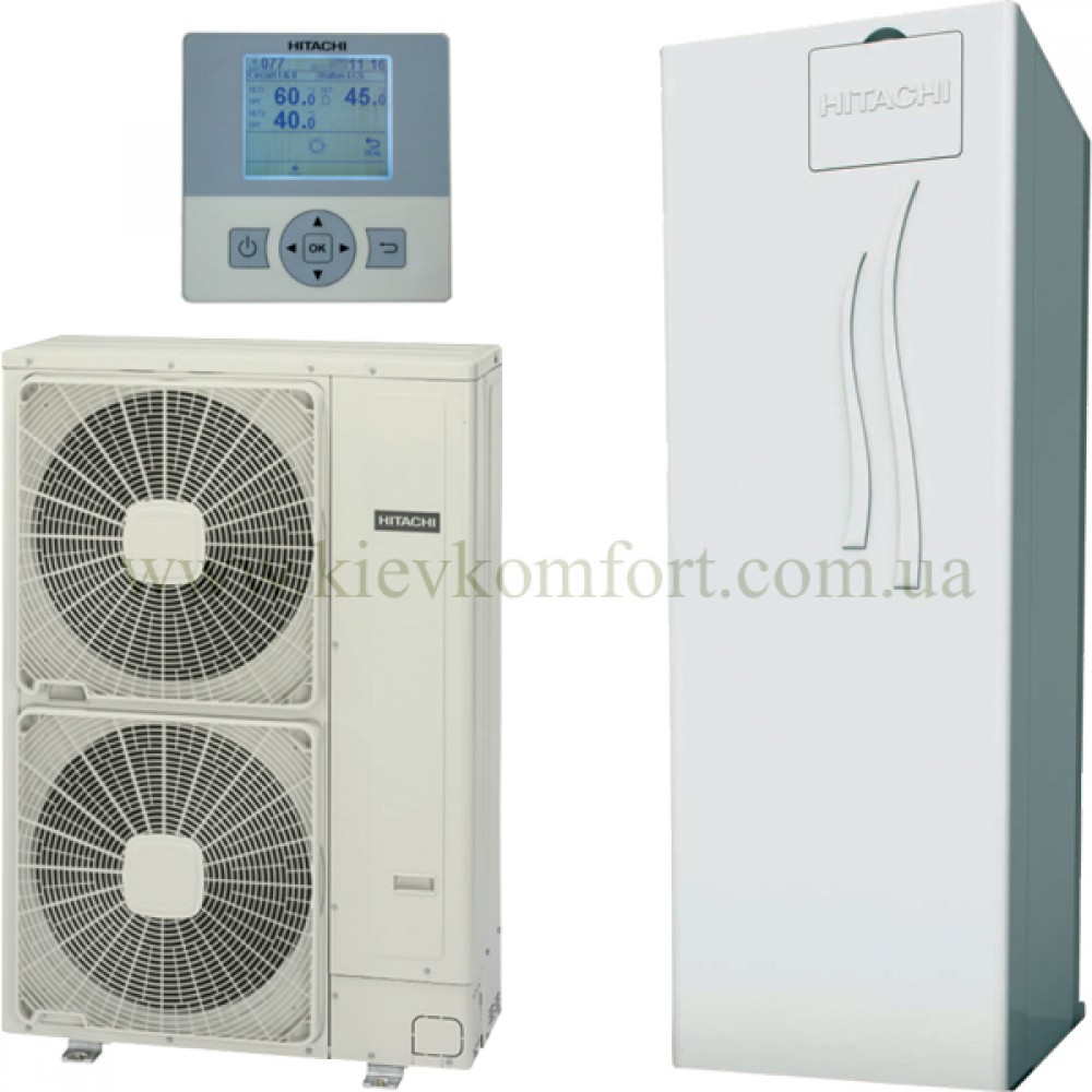 Тепловий насос Hitachi Повітря-Вода Yutaki S Combi RWD-5.0 FSNWE-260S / RAS-5HVRNME-AF Тепловий насос Hitachi Повітря-Вода Yutaki S Combi RWD-5.0 FSNWE-260S / RAS-5HVRNME-AF