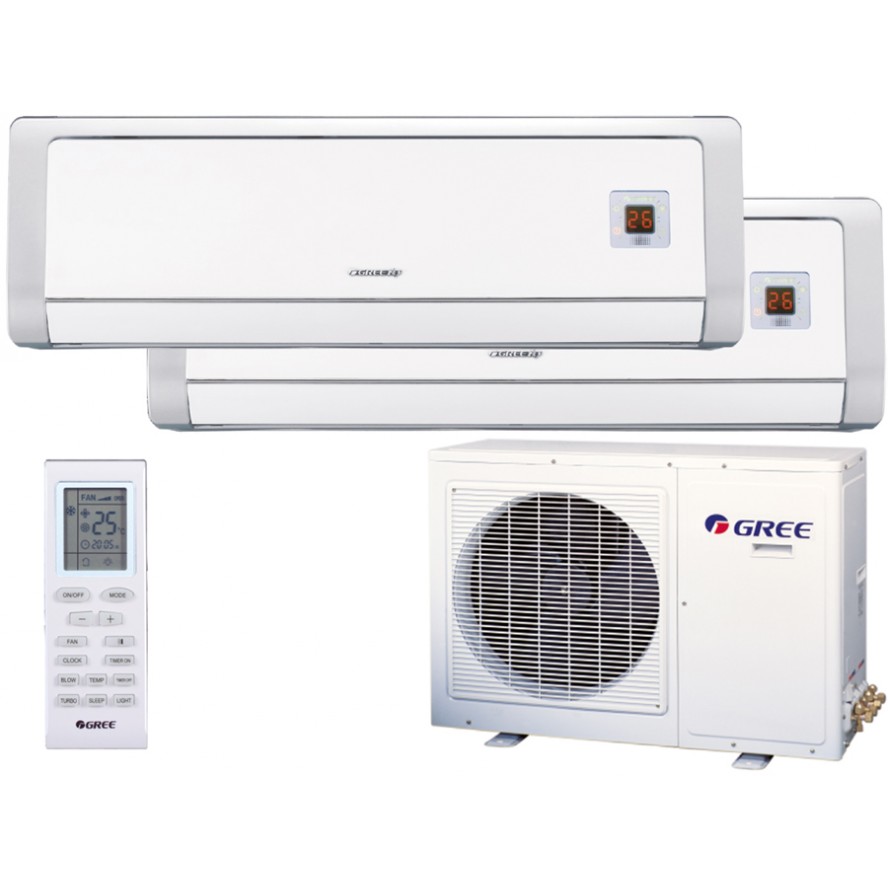 Мульти-спліт система комплектом - один зовнішній і два внутрішніх блоку Gree GWH18(09X2)MA-K1NNA3A