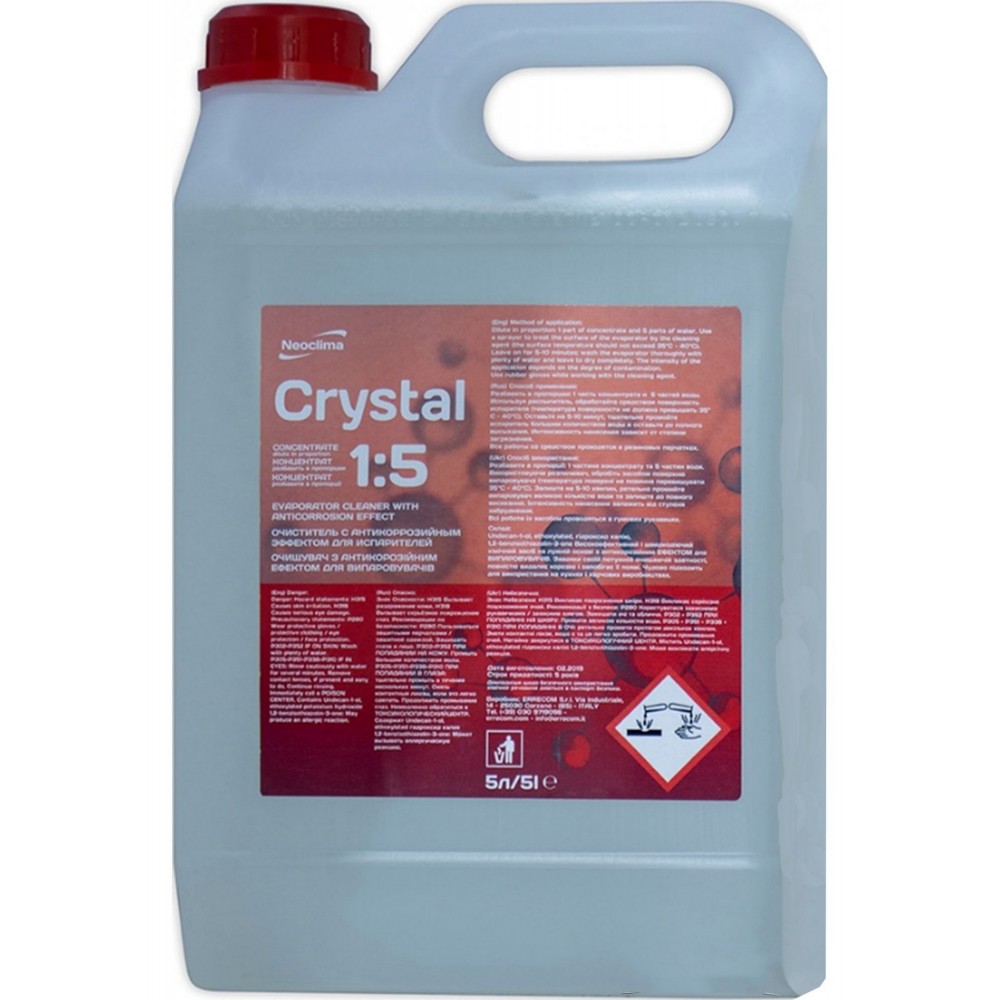 Очиститель внутреннего блока Neoclima Crystal 5 л, концентрат Очиститель внутреннего блока Neoclima Crystal 5 л, концентрат