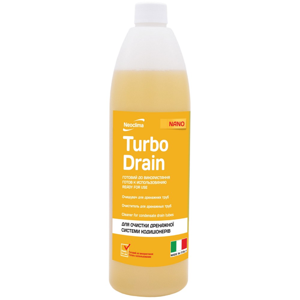 Очиститель внутреннего блока Neoclima Тurbo drain 1л, готовый раствор Очиститель внутреннего блока Neoclima Тurbo drain 1л, готовый раствор