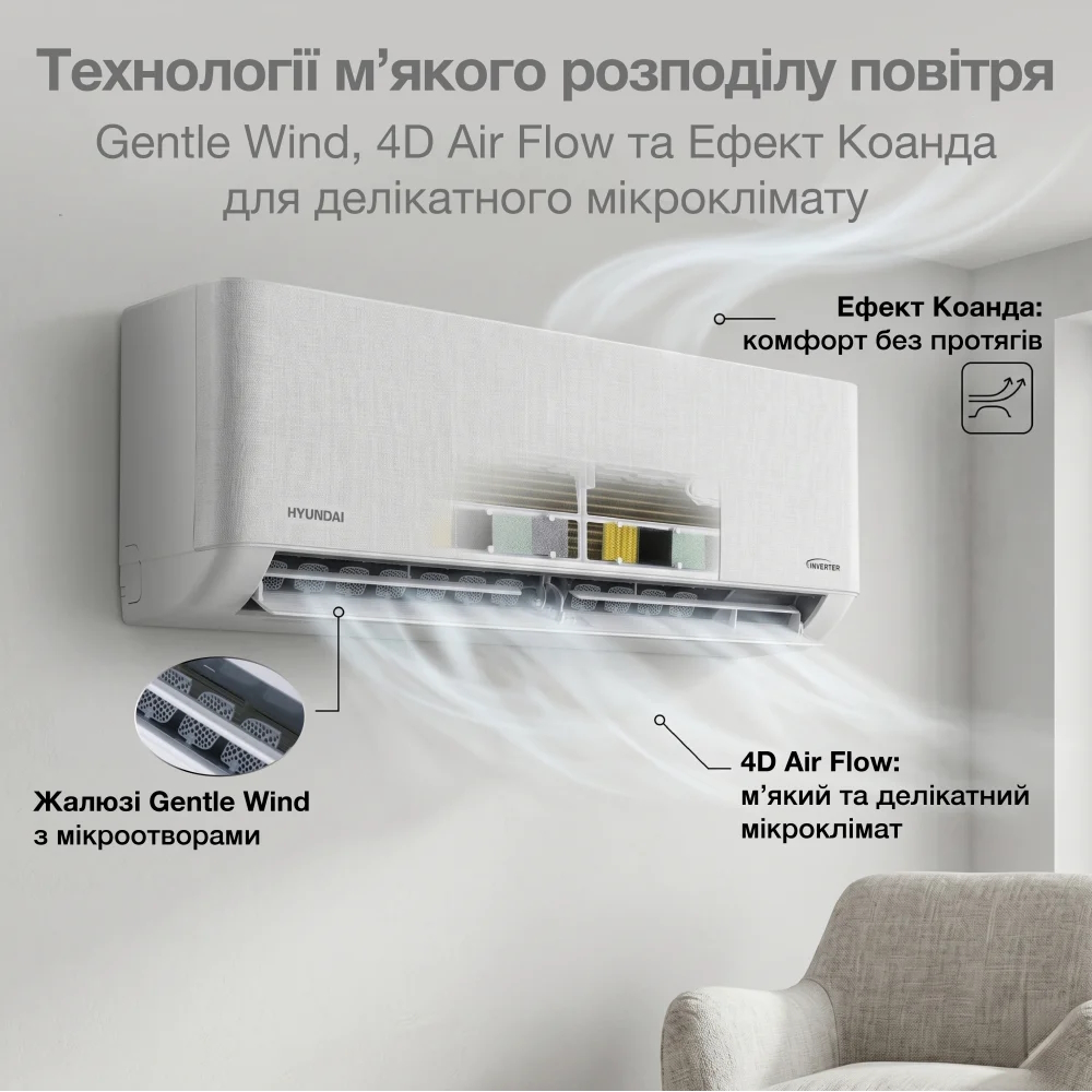 Кондиціонер настінний Hyundai ARN09TSSUAWF4/ARU09TSSUAWF4